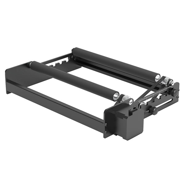Figure 4 — A tumbler mounted on the Roller for a wrap-around engraving. Source: LONGER product photography.