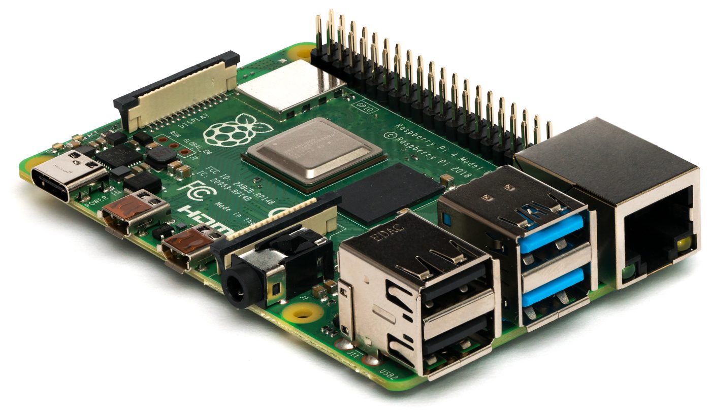 Figure 6 — A Raspberry Pi single-board computer of the kind commonly used to host CNCjs. A small, silent, always-on computer makes a natural dedicated controller for a CNC machine. Source: Wikimedi…